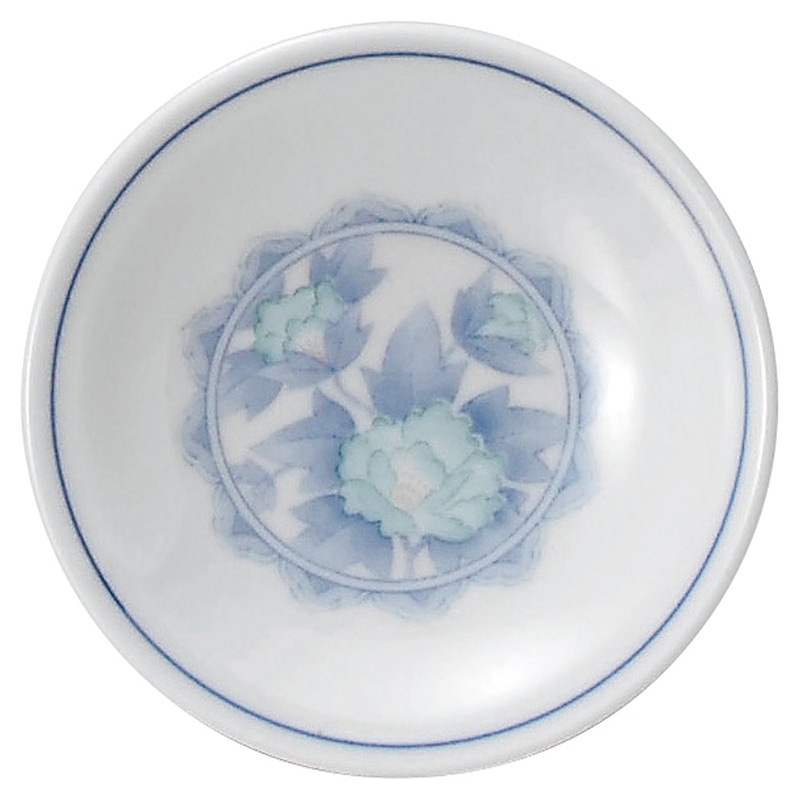 山万 68601-100 三色牡丹 3.0丸皿 1個（ご注文単位1個）【直送品】