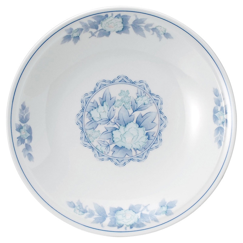 山万 68604-100 三色牡丹 8.0丸皿 1個（ご注文単位1個）【直送品】