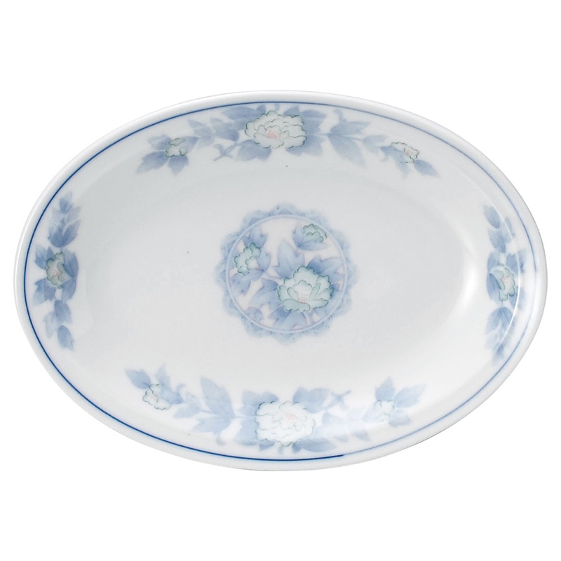 山万 68605-100 三色牡丹 8吋プラター 1個（ご注文単位1個）【直送品】