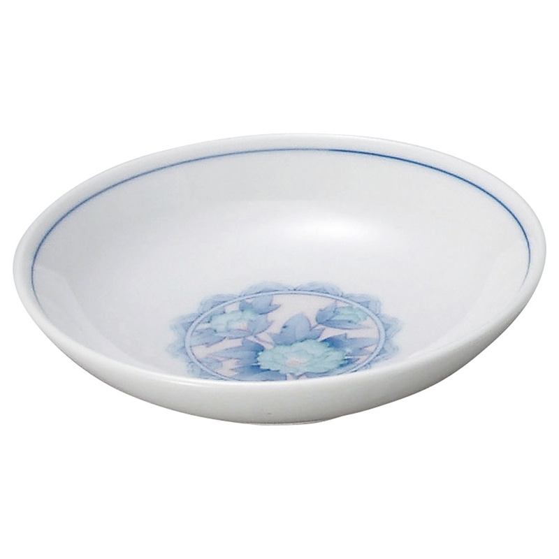 山万 68624-100 三色牡丹 4.0丸深皿 1個(ご注文単位1個)【直送品】