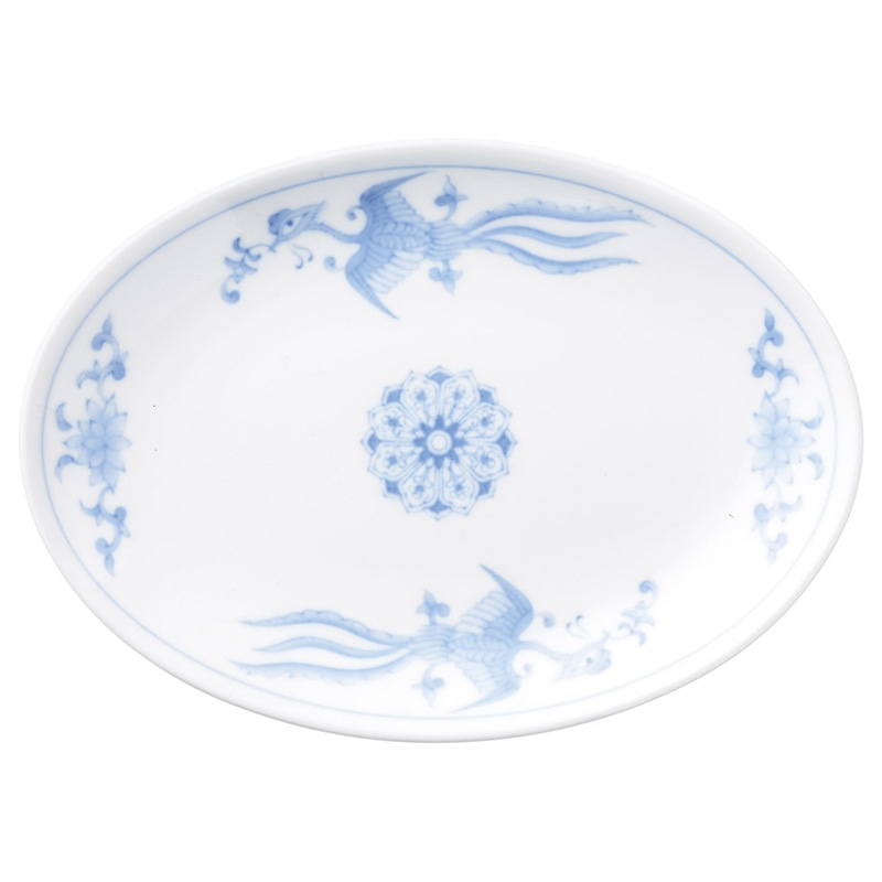 山万 68702-180 牡丹鳳凰 8吋プラター 1個（ご注文単位1個）【直送品】