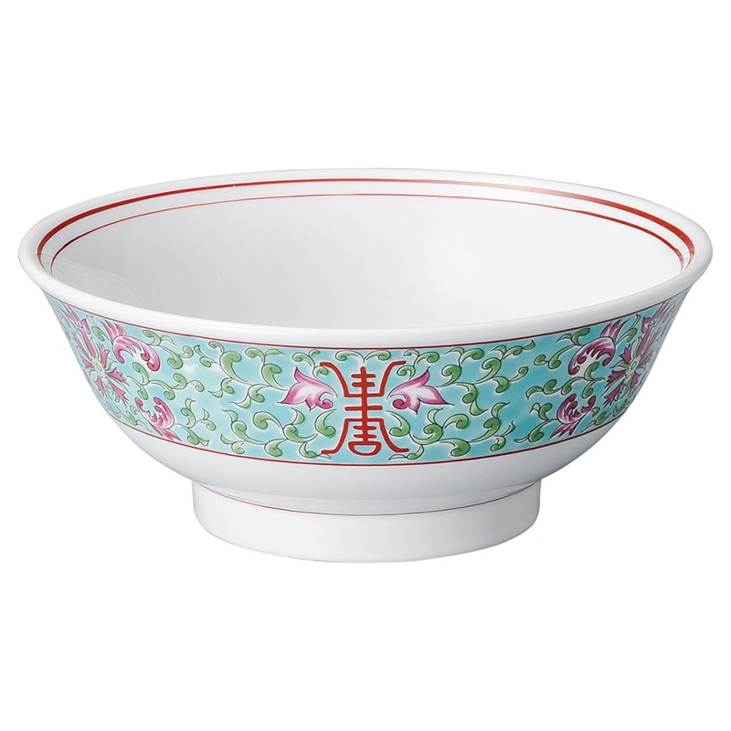 山万 68203-100 緑彩宝華 6.8高台丼 1個（ご注文単位1個）【直送品】