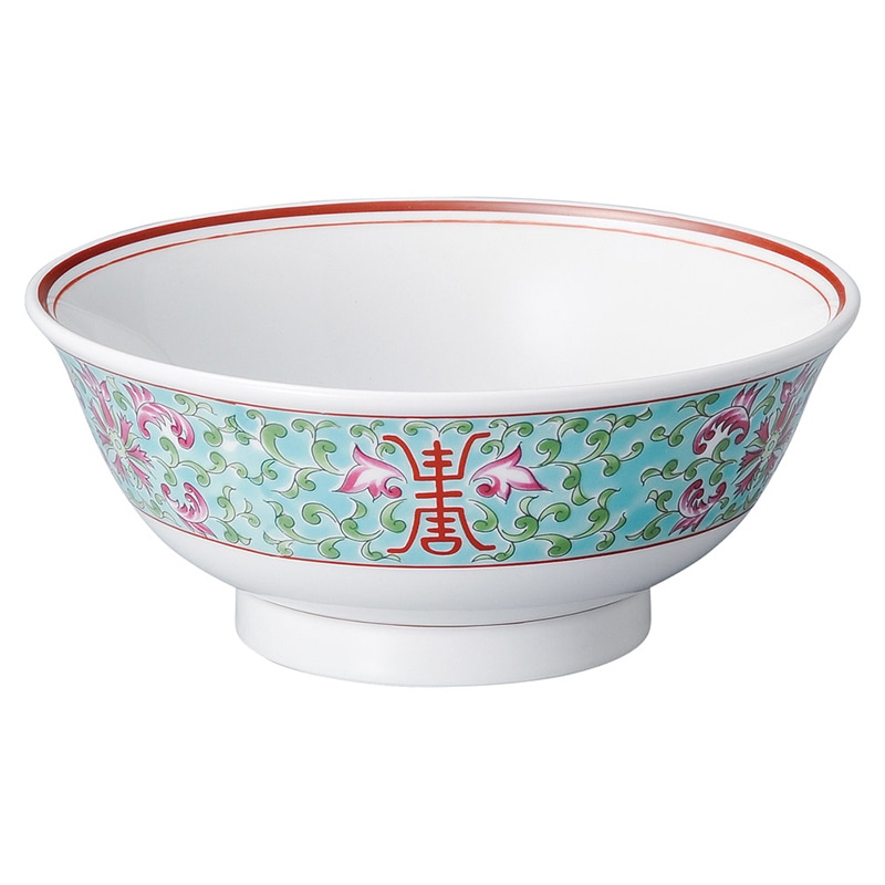 山万 68204-100 緑彩宝華 6.5高台丼 1個（ご注文単位1個）【直送品】