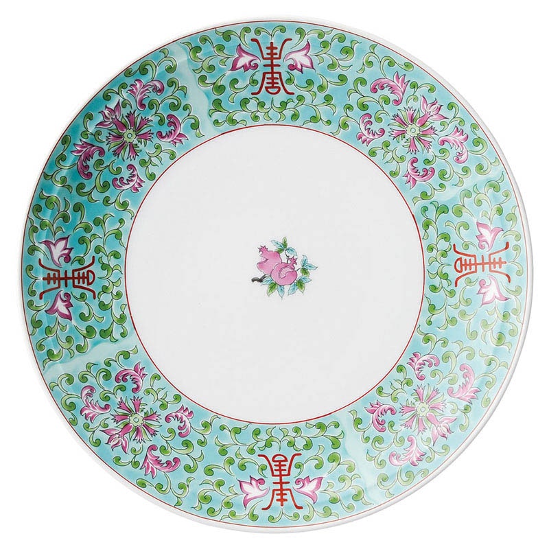 山万 68214-100 緑彩宝華 9.0皿 1個(ご注文単位1個)【直送品】