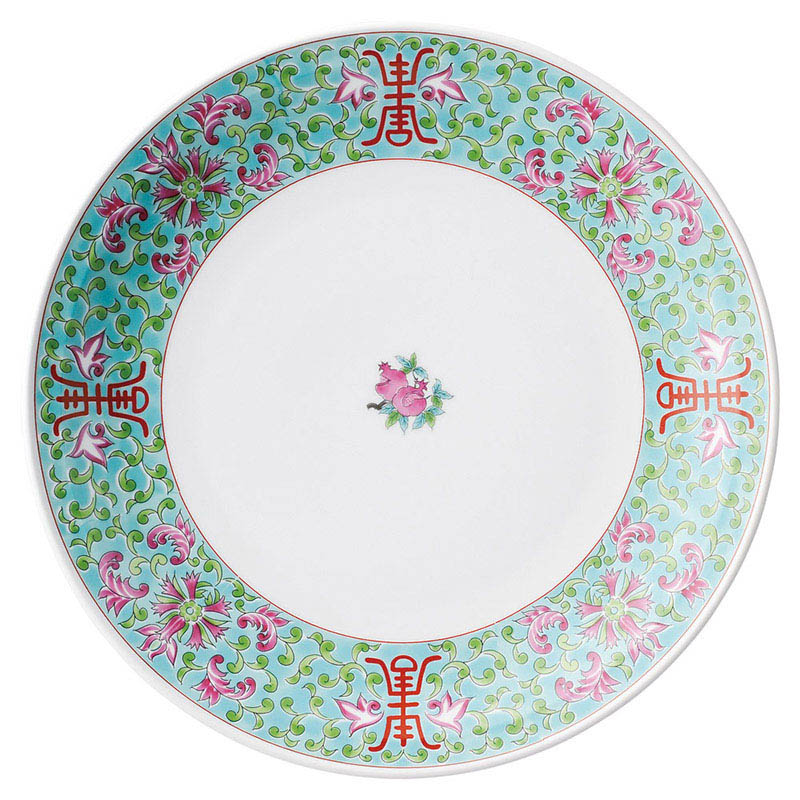 山万 68215-100 緑彩宝華 尺皿 1個(ご注文単位1個)【直送品】