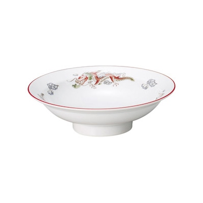 山万 68106-440 朱渕萬漢龍 7.0丸高台皿 1個（ご注文単位1個）【直送品】