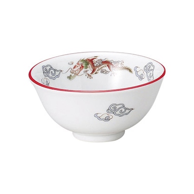 山万 68108-440 朱渕萬漢龍 3.6スープ碗 1個(ご注文単位1個)【直送品】