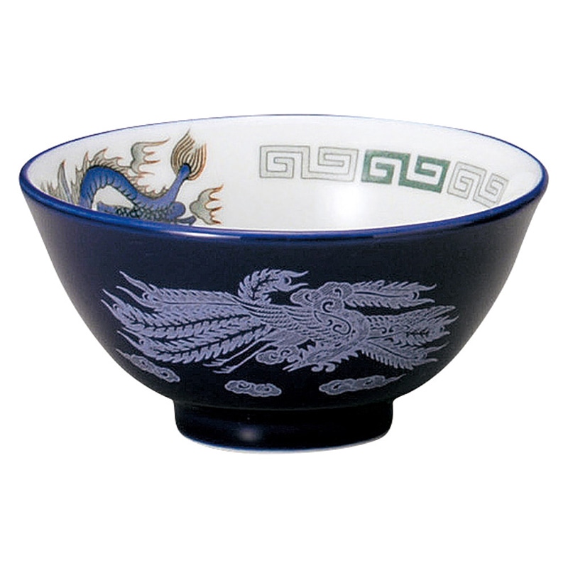 山万 69005-100 ルリ白竜 汁碗 1個(ご注文単位1個)【直送品】