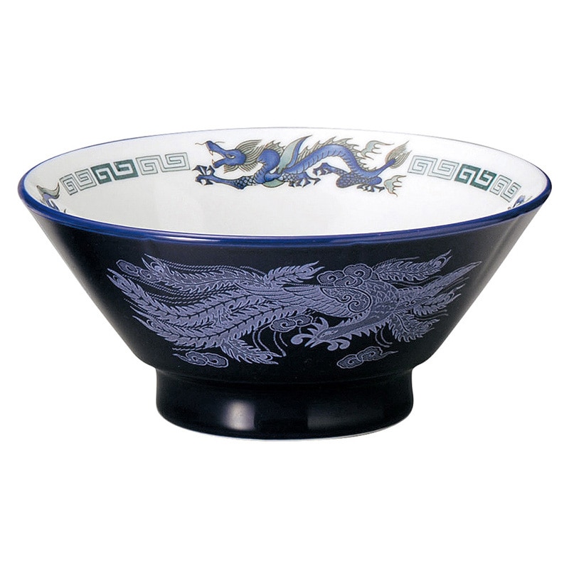 山万 69012-100 ルリ白竜 切立高台6.5丼 1個(ご注文単位1個)【直送品】