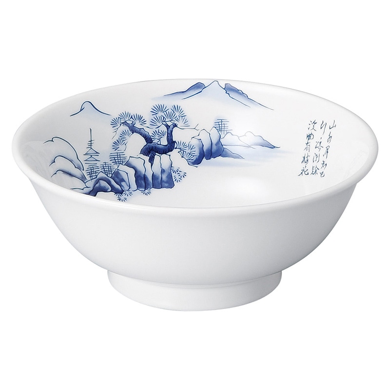 山万 69105-440 上絵山水 6.3高台丼 1個(ご注文単位1個)【直送品】