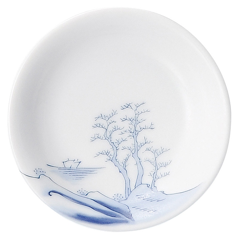 山万 69109-440 上絵山水 3.0皿 1個(ご注文単位1個)【直送品】