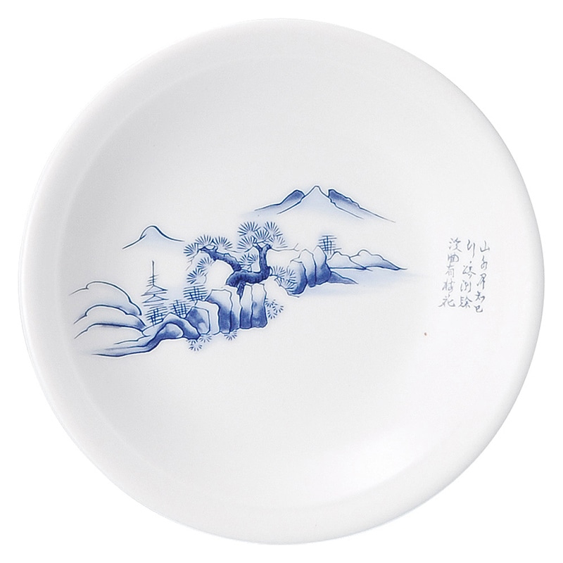 山万 69110-440 上絵山水 4.0皿 1個(ご注文単位1個)【直送品】