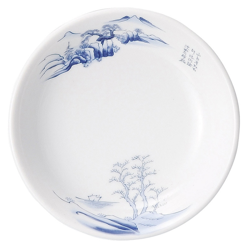 山万 69111-440 上絵山水 5 1/2吋取皿 1個(ご注文単位1個)【直送品】