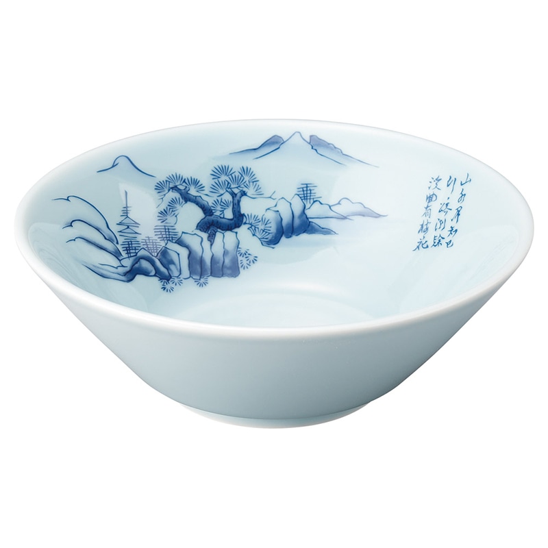 山万 68962-440 青磁上絵山水 6.3切立丼 1個(ご注文単位1個)【直送品】