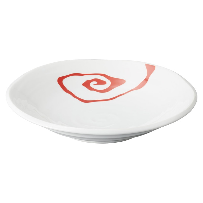 山万 69210-180 赤雲竜 8めん皿 1個(ご注文単位1個)【直送品】