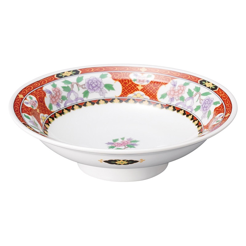 山万 68254-100 紅花祥 7.0高台皿 1個(ご注文単位1個)【直送品】