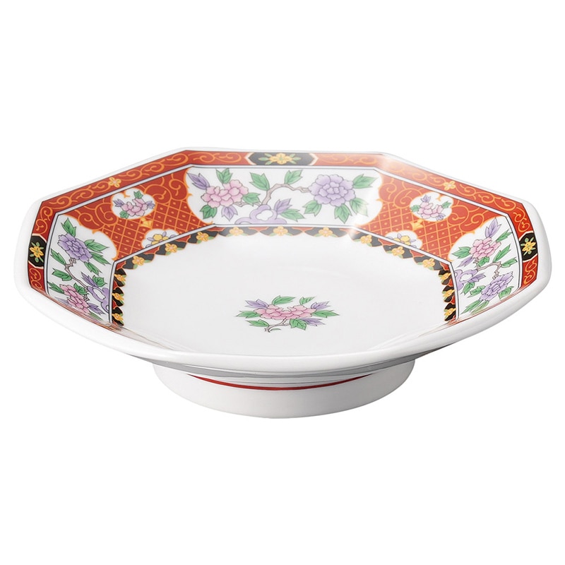 山万 68258-100 紅花祥 八角皿 1個(ご注文単位1個)【直送品】