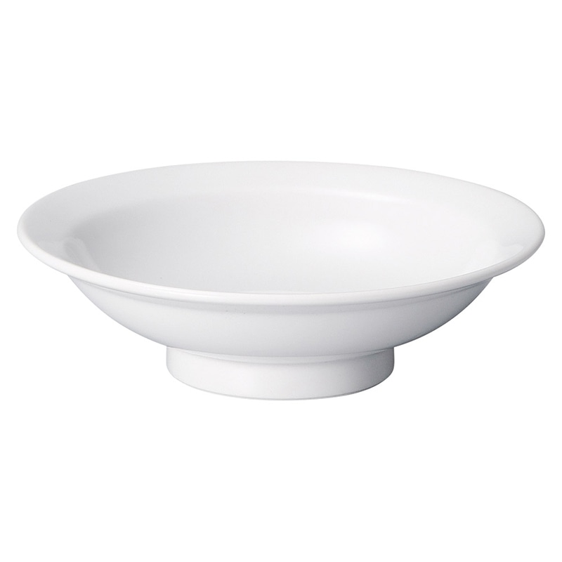 山万 70317-020 白中華 6.0丸高台皿 1個（ご注文単位1個）【直送品】