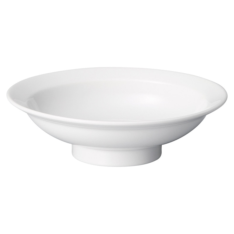 山万 70318-020 白中華 7.0丸高台皿 1個（ご注文単位1個）【直送品】