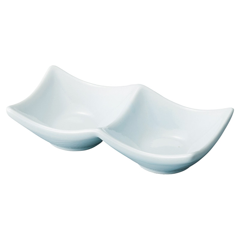 山万 70436-180 青白天 2品小付 1個（ご注文単位1個）【直送品】