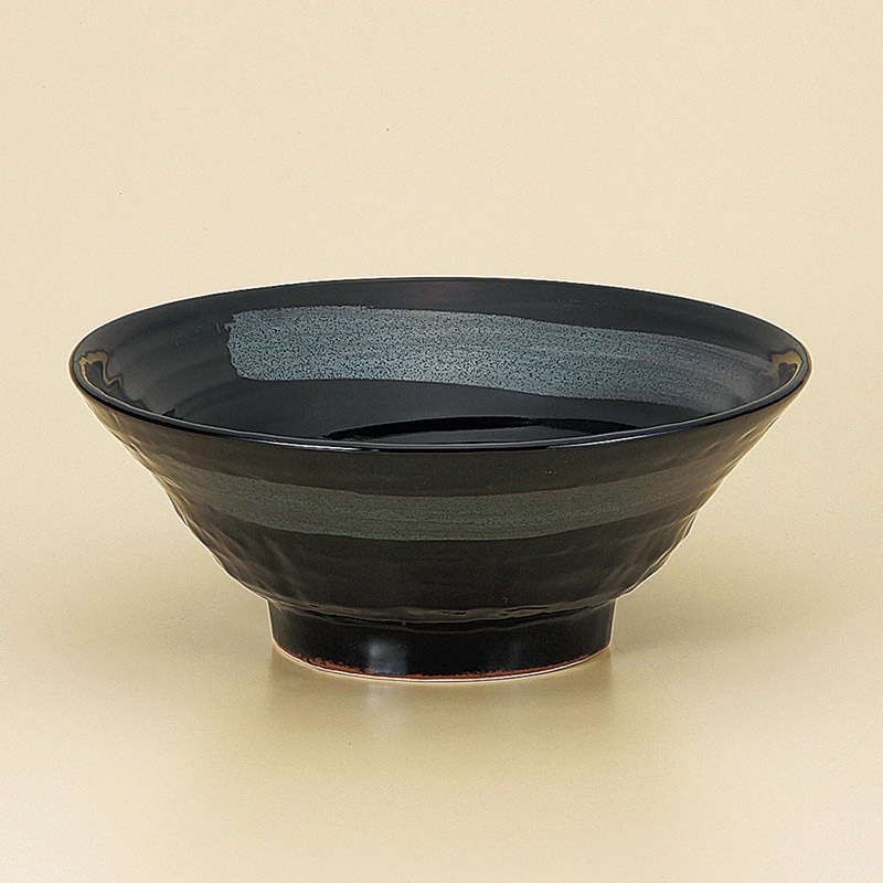 山万 70813-450 天目銀彩刷毛目7.0ラーメン鉢 1個（ご注文単位1個）【直送品】