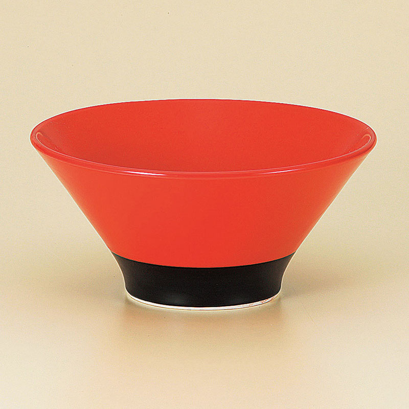 山万 70816-170 赤釉ハマ黒6.5麺鉢 1個（ご注文単位1個）【直送品】