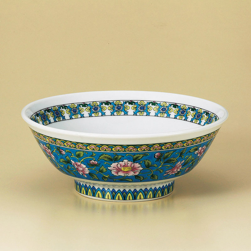 山万 71104-030 ブルー唐草6.8丼 1個（ご注文単位1個）【直送品】