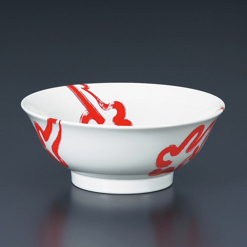 山万 71108-450 白磁赤雲7.0高台丼 1個（ご注文単位1個）【直送品】