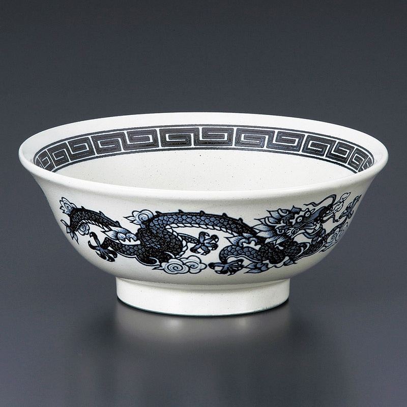 山万 71218-450 粉引ルリ竜紋6.8高台丼 1個（ご注文単位1個）【直送品】