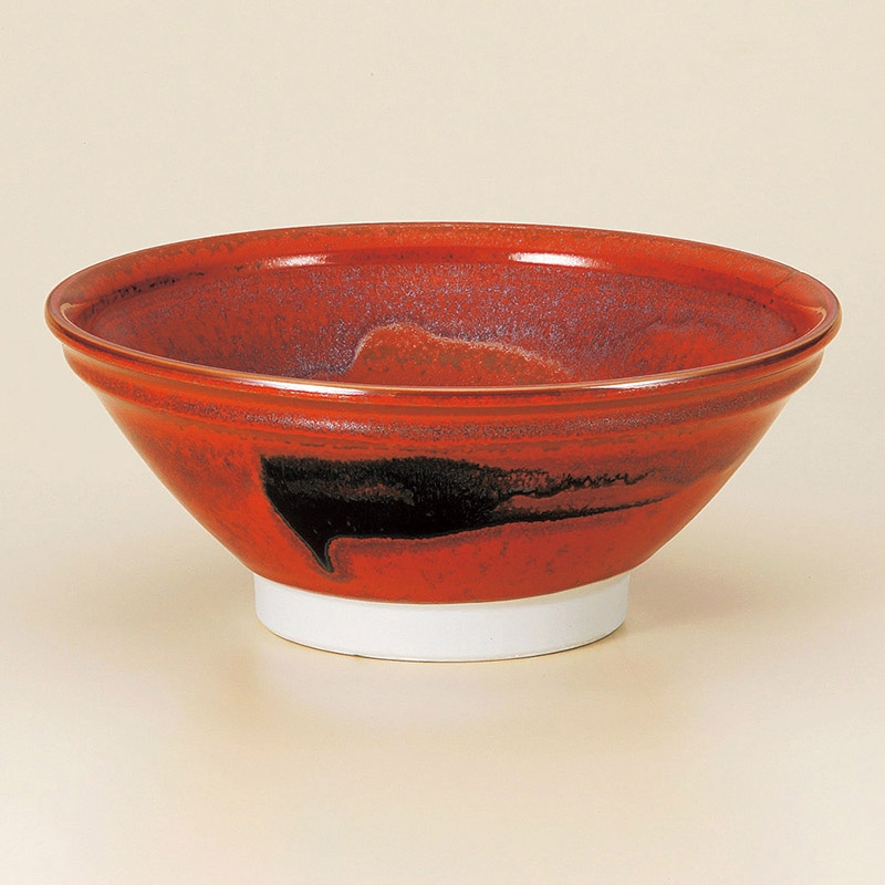 山万 71019-230 サビ黒刷毛目7.0麺丼 1個（ご注文単位1個）【直送品】