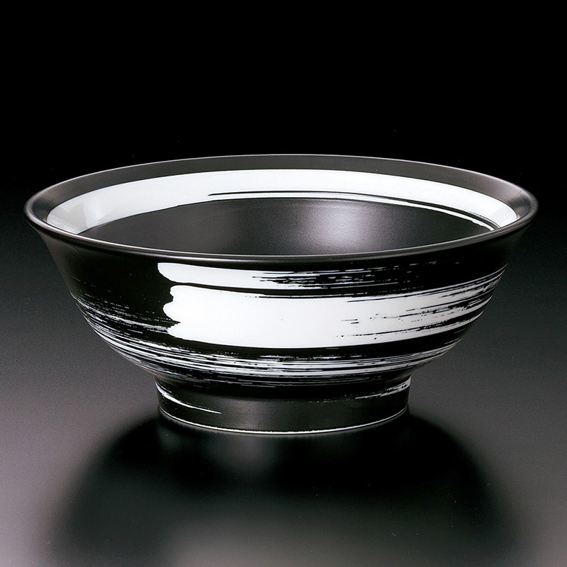 山万 71213-020 白刷毛6.8高台丼 1個（ご注文単位1個）【直送品】