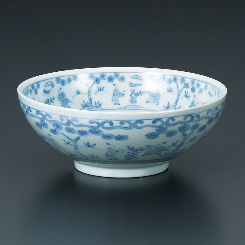 山万 71422-190 唐人めん鉢 1個(ご注文単位1個)【直送品】