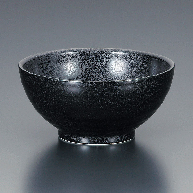 山万 71512-190 黒マット丸丼 1個(ご注文単位1個)【直送品】