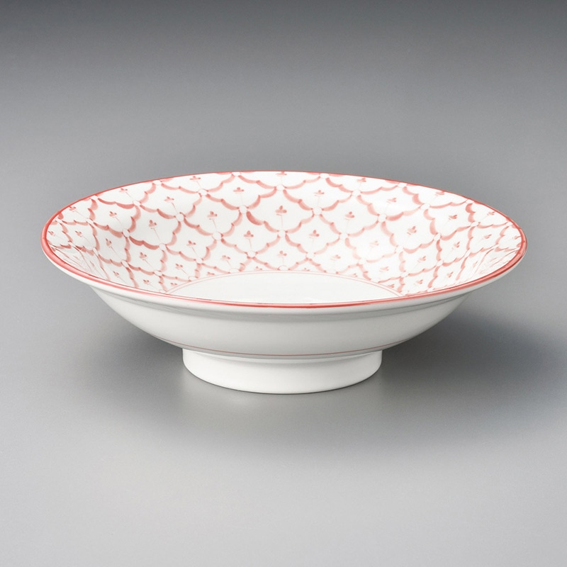 山万 71326-270 チェンマイモアレッド8丸高台皿 1個（ご注文単位1個）【直送品】