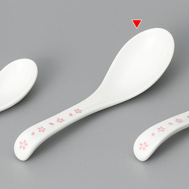 山万 72329-580 小町ピンク手長反レンゲ 1個(ご注文単位1個)【直送品】