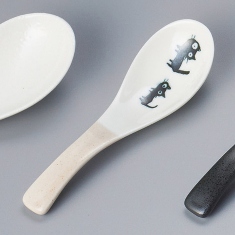 山万 72327-190 ベージュ黒ねこレンゲ 1個（ご注文単位1個）【直送品】