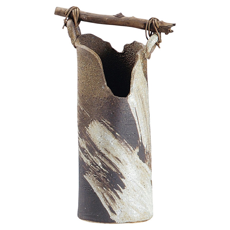 山万 79703-660 流木刷毛目花入 1個（ご注文単位1個）【直送品】