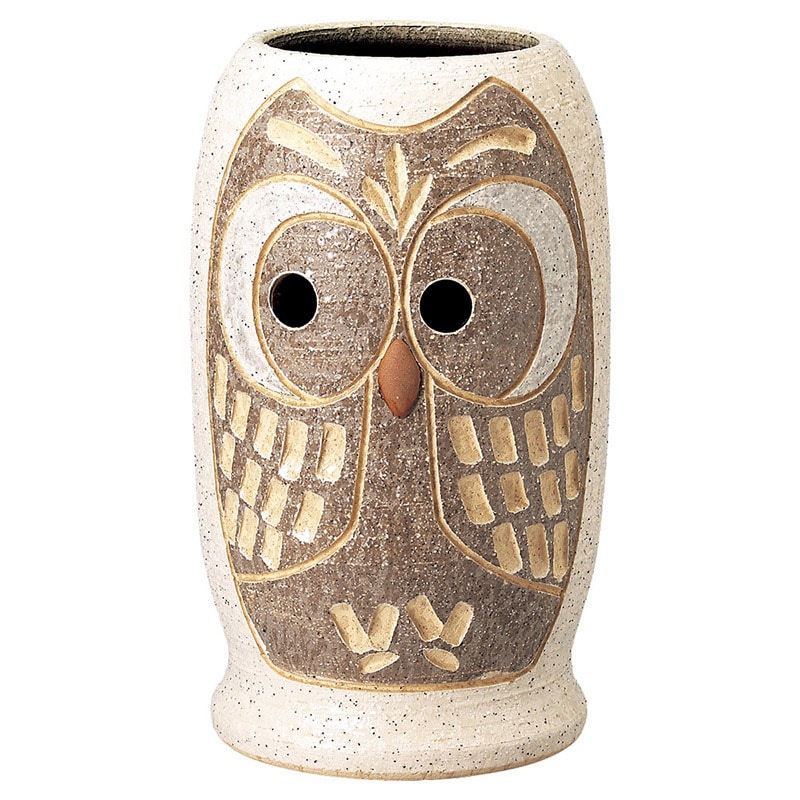 山万 79814-660 ふくろう彫傘立(ホワイト) 1個（ご注文単位1個）【直送品】