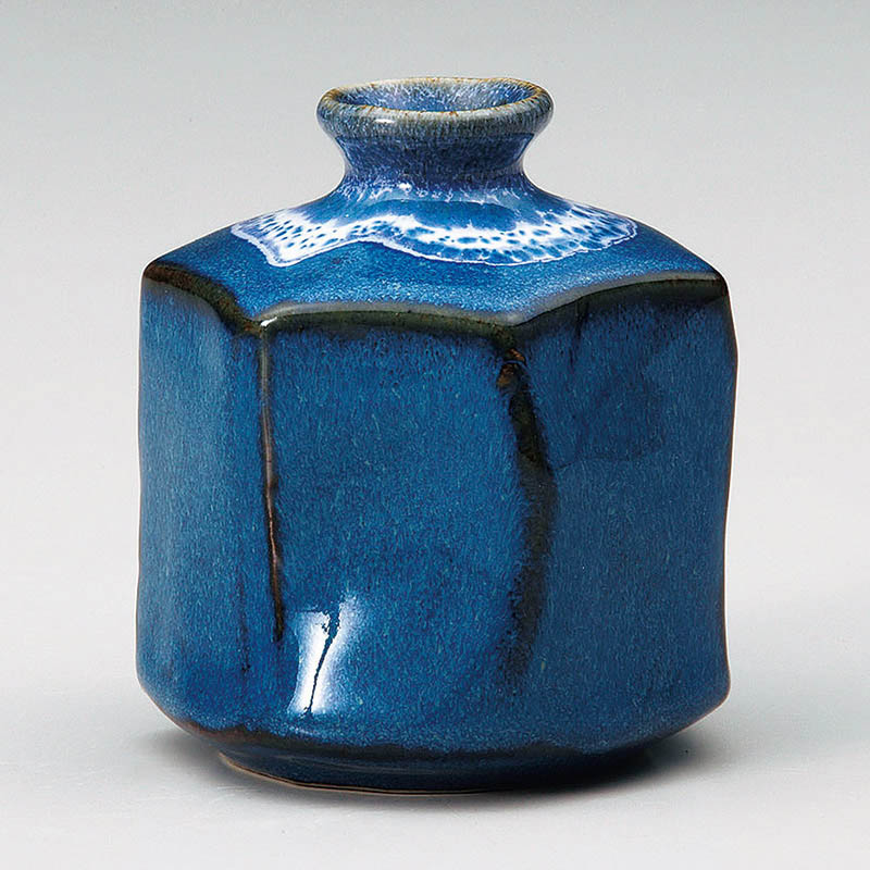 山万 80015-190 ナマコ白流し六角ミニ花瓶 1個（ご注文単位1個）【直送品】