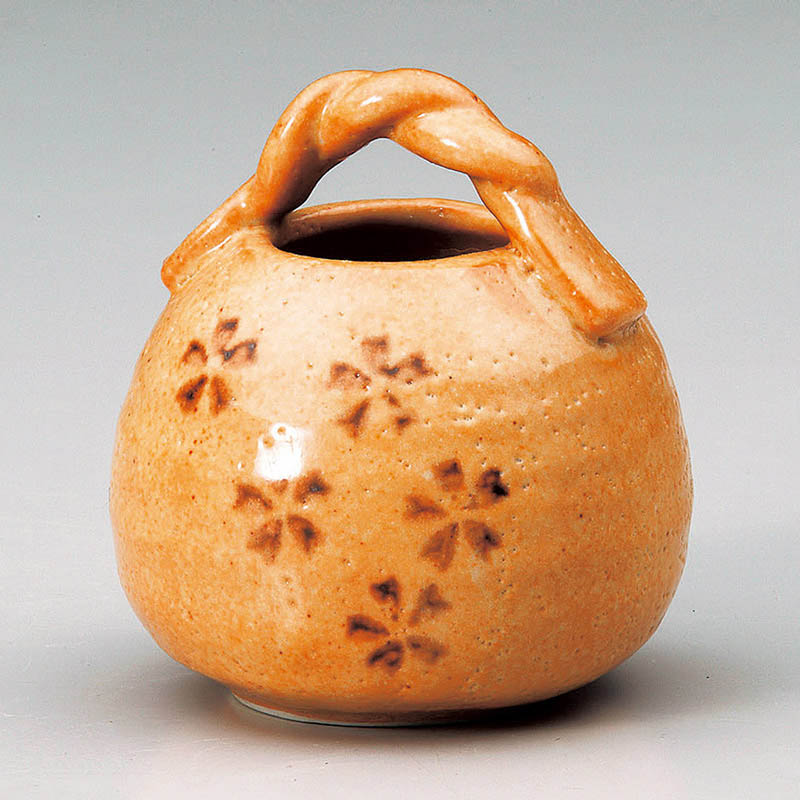 山万 80013-310 赤志野桜手付き花瓶 1個（ご注文単位1個）【直送品】