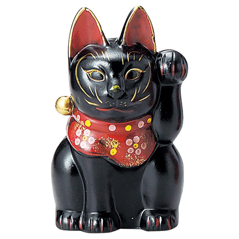 山万 80319-570 古色三河猫(小)黒 1個（ご注文単位1個）【直送品】