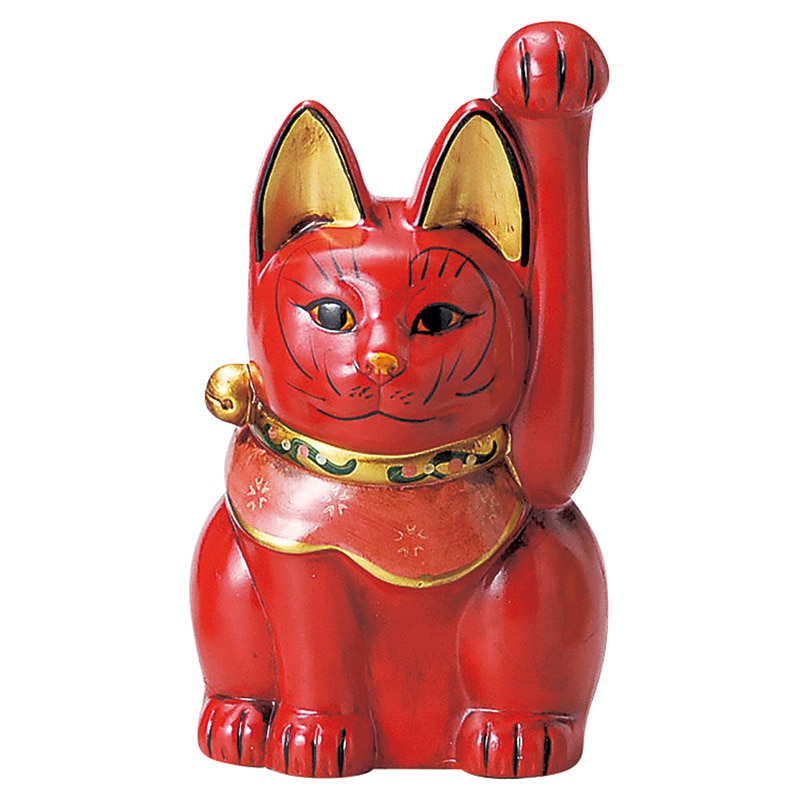 山万 80206-570 古色三河猫手長(大) 赤 1個（ご注文単位1個）【直送品】