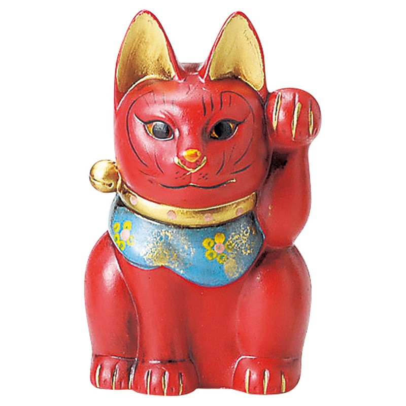 山万 80208-570 古色三河猫(小)赤 1個（ご注文単位1個）【直送品】