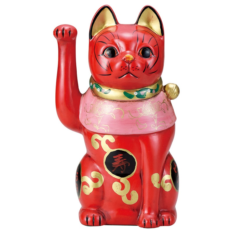 山万 80209-570 吉祥古色大正猫(中)赤 1個（ご注文単位1個）【直送品】