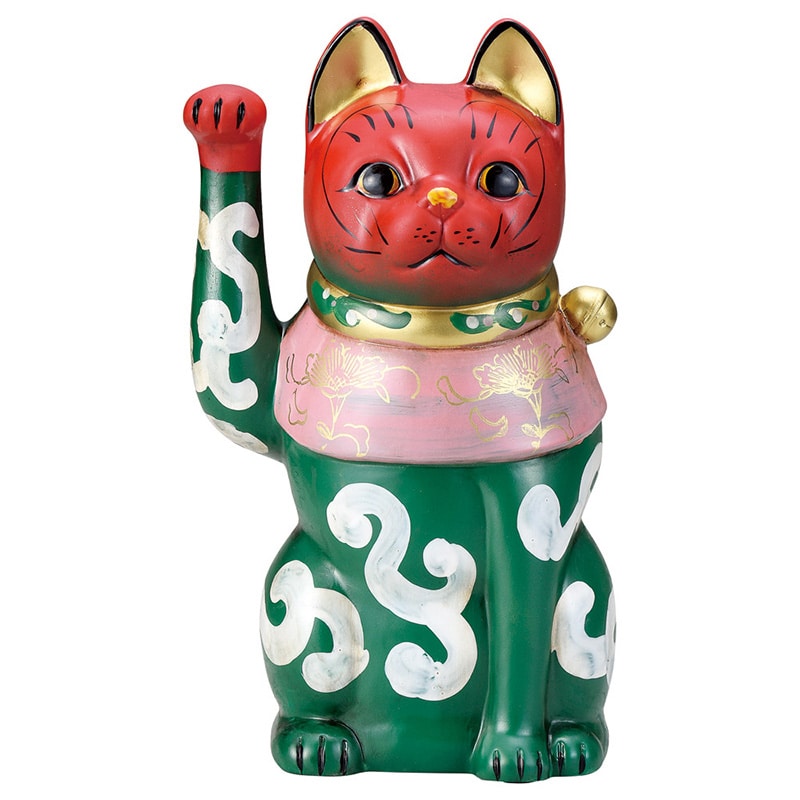 山万 80218-570 古色唐草大正猫(中)(右) 1個（ご注文単位1個）【直送品】