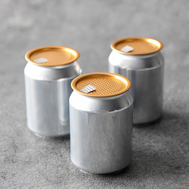 BMターゲット 缶シーリング専用アルミ容器 円柱　250ml　フルオープン オールゴールド 1個（ご注文単位100個）【直送品】