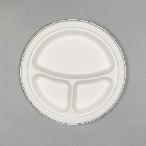 BMターゲット バガス　3区分ランチプレート DF-P105　20個/束（ご注文単位24束）【直送品】