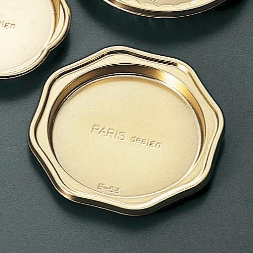 サンフレバー ケーキトレー　ゴールド 八角  100個/束（ご注文単位40束）【直送品】