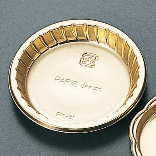 サンフレバー ケーキトレー　ゴールド 丸（M）  100個/束（ご注文単位40束）【直送品】