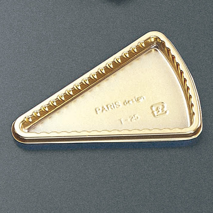 サンフレバー ケーキトレー ゴールド 三角 100個/束(ご注文単位40束)【直送品】